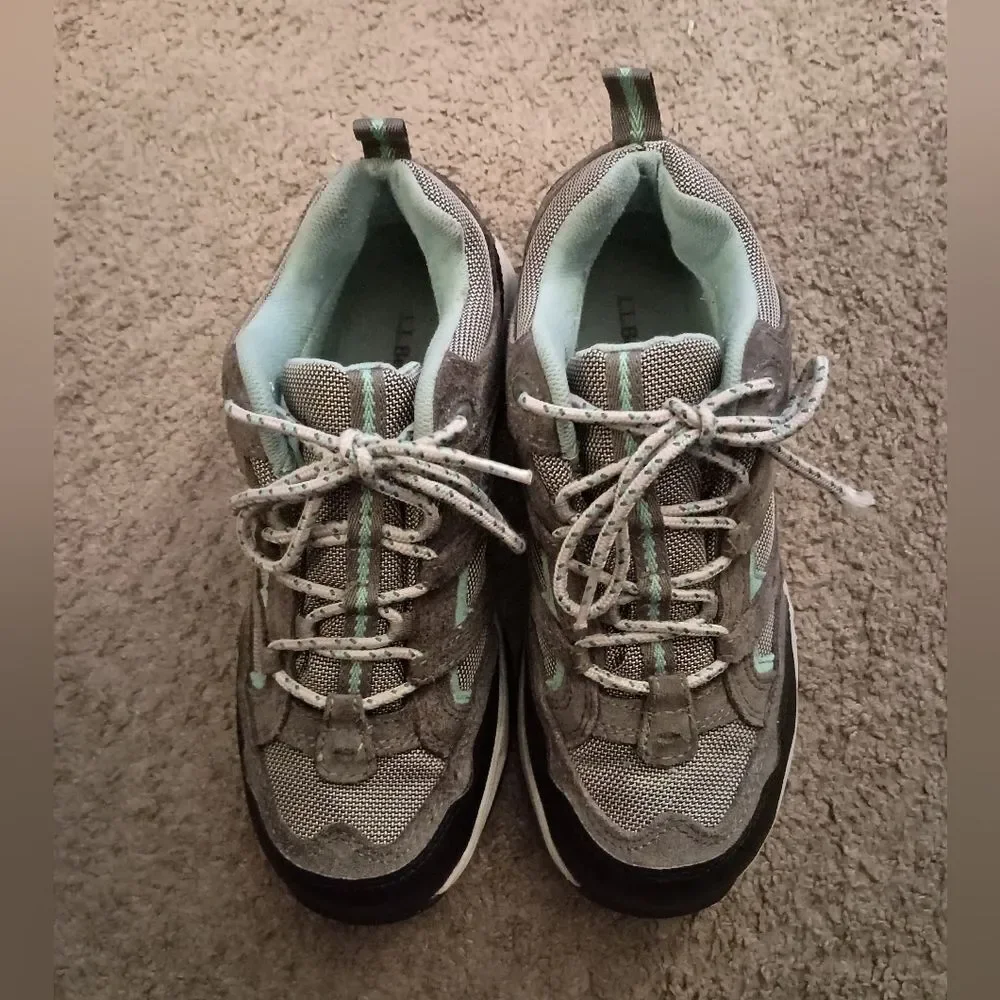 LL Bean Womens Tek 2.5 Hiking Trail Shoes Waterproof Gray Size 7.5 M PRE-OWNED